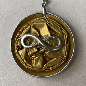 Made_by_DCH; Upcycling; diy; Kaffeekapseln; Kettenanhänger-Unendlichkeit--gold