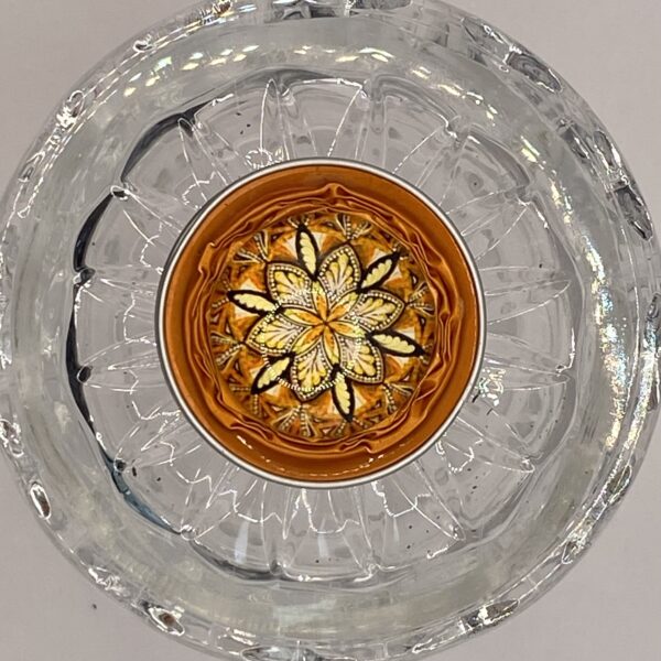 Made_by_DCH Upcycling Kaffeekapseln *Kettenanhänger mit Glascarbochon* K+ orange Glasstein: groß 6