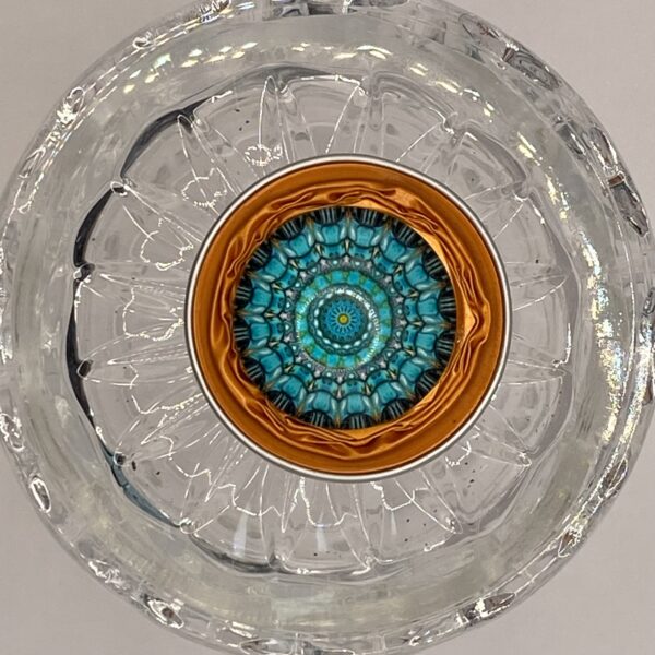Made_by_DCH Upcycling Kaffeekapseln *Kettenanhänger mit Glascarbochon* K+ orange Glasstein: groß 17