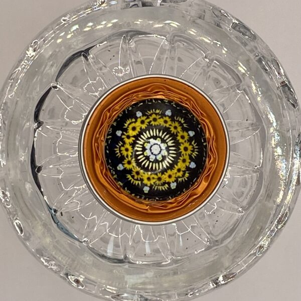 Made_by_DCH Upcycling Kaffeekapseln *Kettenanhänger mit Glascarbochon* K+ orange Glasstein: groß 20