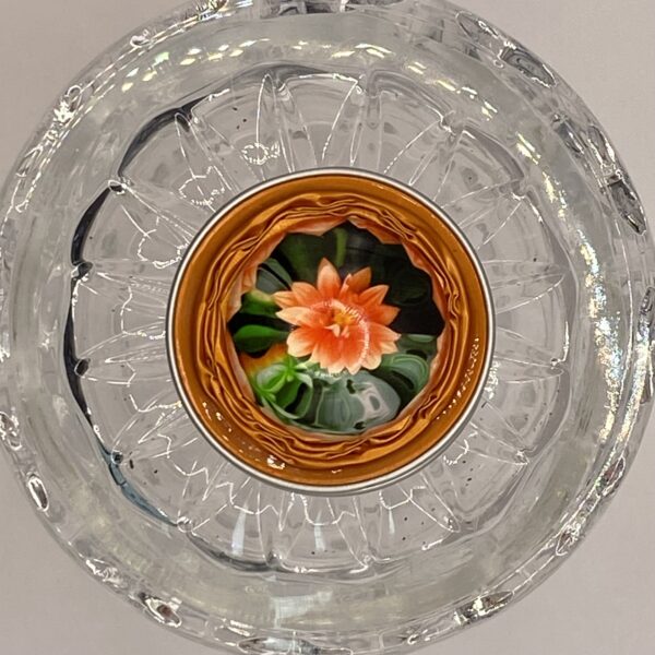 Made_by_DCH Upcycling Kaffeekapseln *Kettenanhänger mit Glascarbochon* K+ orange Glasstein: groß 23