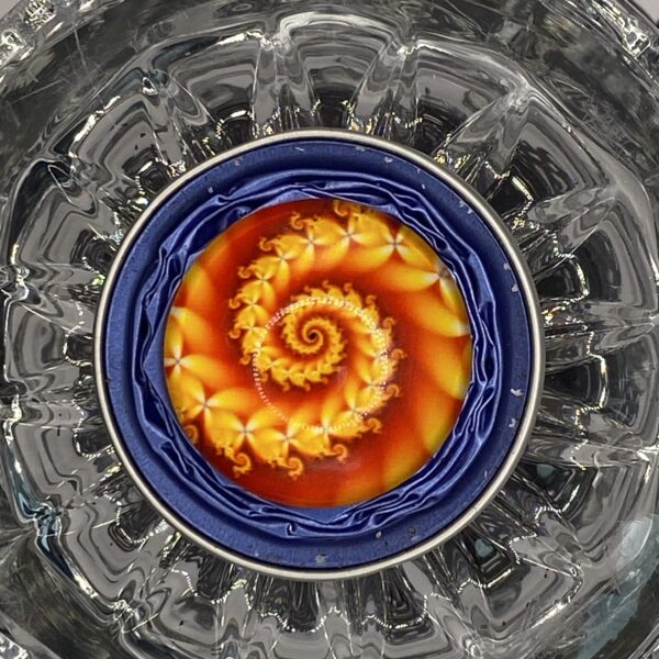 Made_by_DCH Upcycling Kaffeekapseln *Kettenanhänger mit Glascarbochon* K+ blau Glasstein: groß 6